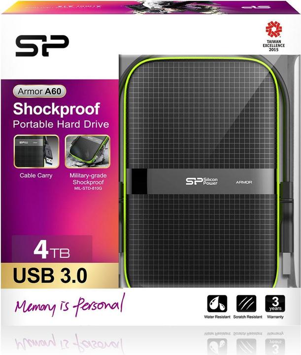 Productafbeelding Silicon Power Armor A60 4TB USB 3.0 2.5 SP040TBPHDA60S (4 TB)