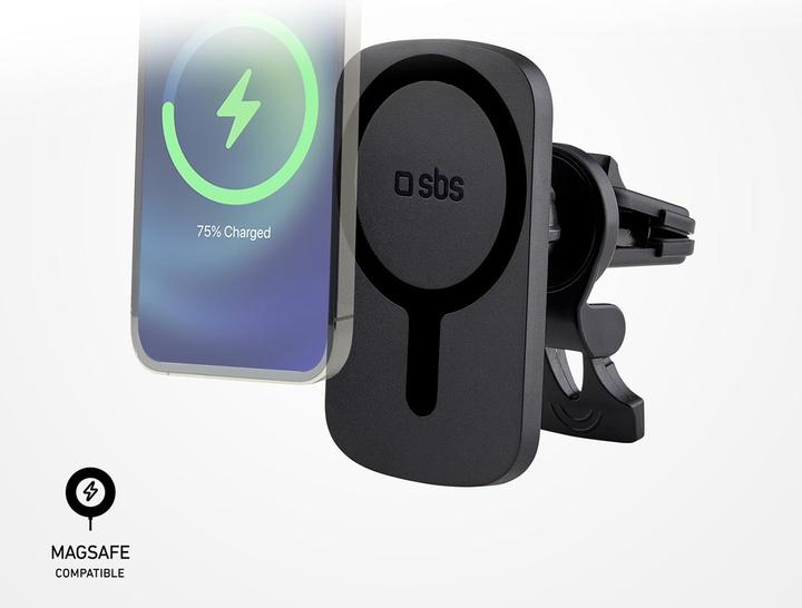 Produktbild SBS induktive MagSafe Lüftungsschlitz-Halterung 15W, schwarz