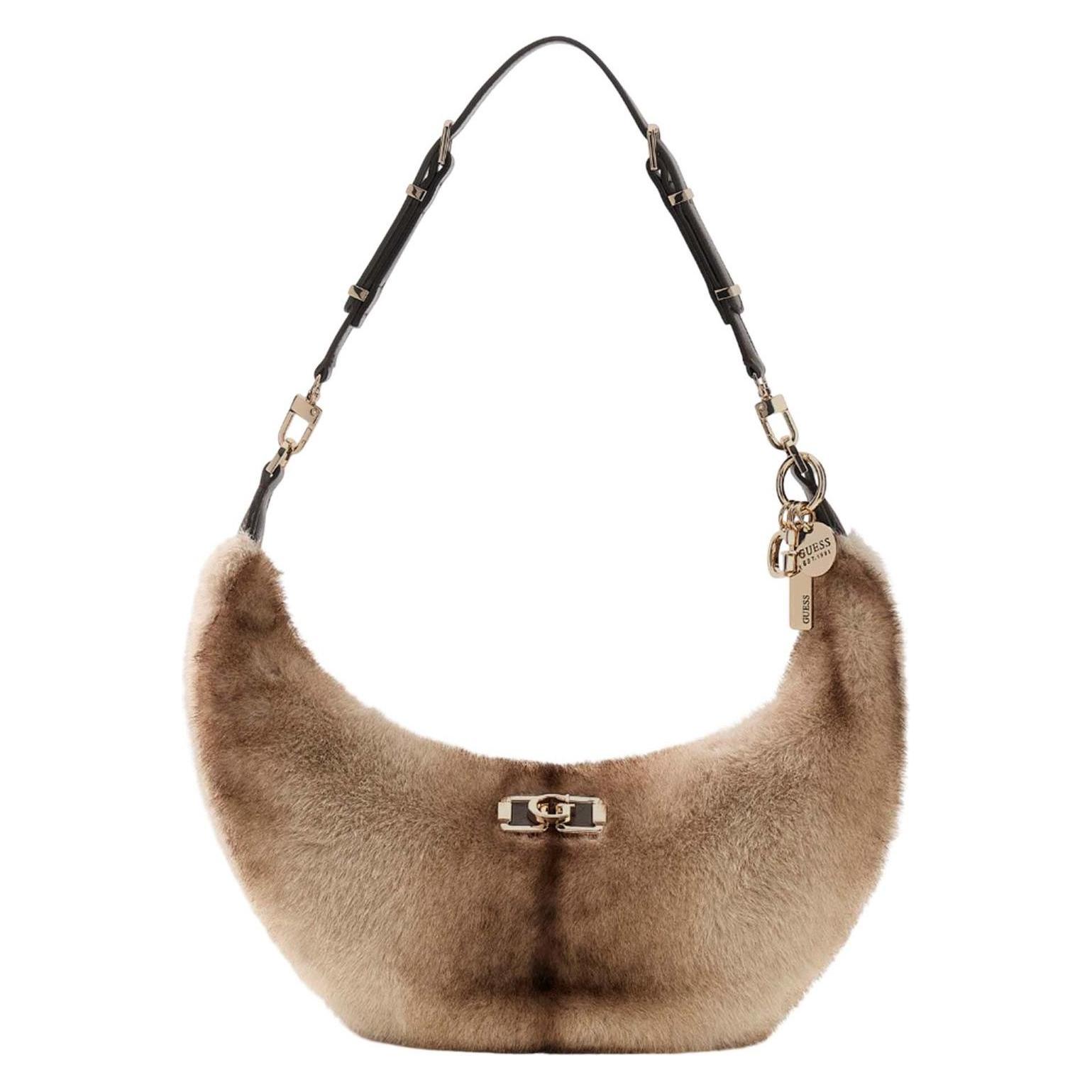 Guess, Damen, Handtasche, Mavis Hobo Bag, Braun, Beige