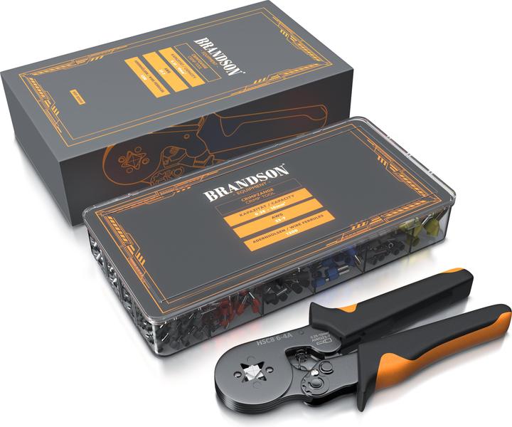 Actual product image Brandson Crimping pliers with wire end ferrules set (175 mm)