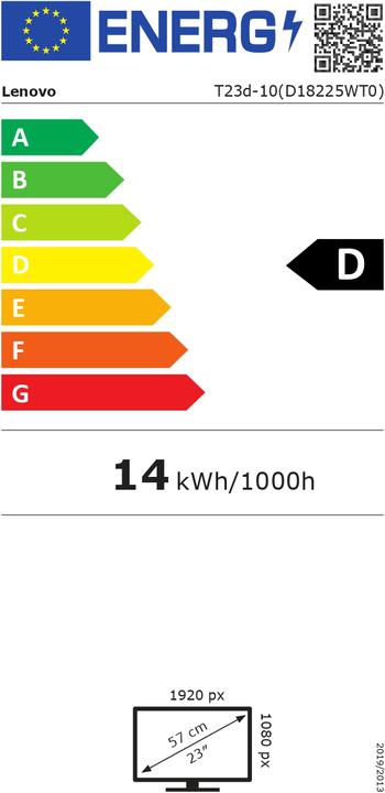 Energie-Label Lenovo ThinkVision T23d-10 (1920 x 1200 Pixel, 22.50")