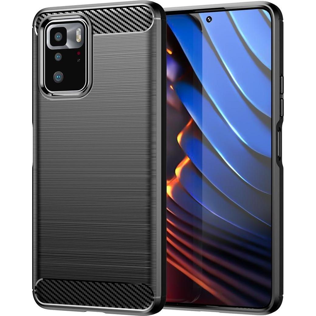 König Design Hülle Handy Schutz für Sony OnePlus Realme Xiaomi Case Cover Bumper Carbon Optik (Xiaomi Poco X3 GT), Smart...