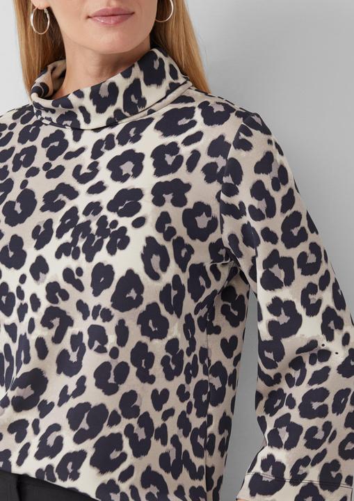 Produktbild s.Oliver Sweatshirt Scuba-Sweatshirt im Relaxed Fit mit Leo-Print (36)