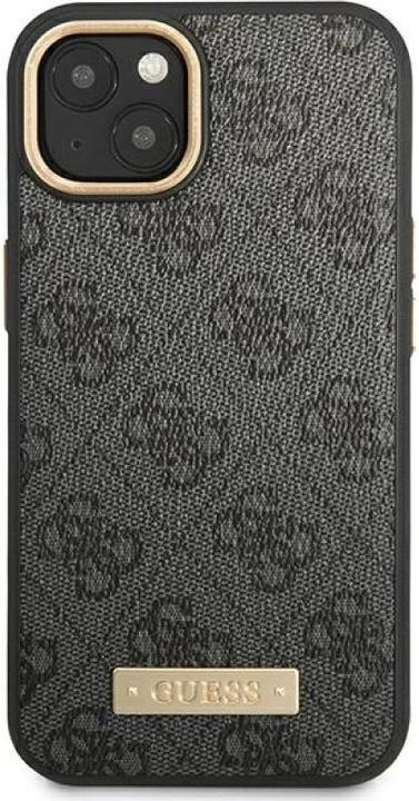 Produktbild Guess GUHMP14MU4GPRK iPhone 14 Plus 6,7" czarny/black hard case 4G Logo Plate MagSafe (Apple iPhone 14 Plus)