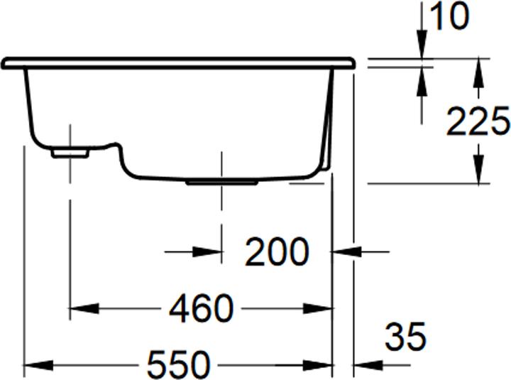 Image du produit Villeroy & Boch Villeroy&Boch Evier, Evier de cuisine Subway 60 XM Graphite 620x510mm, Largeur meuble bas 60cm