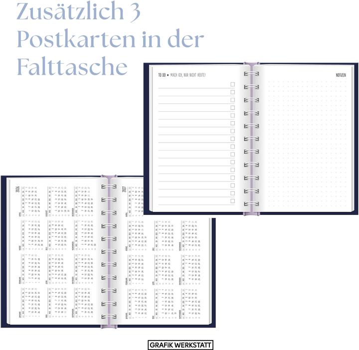 Immagine prodotto Terminplaner 2026 Nimm dir Zeit (10 x 15,5 cm, 1 settimana / 2 pagine)