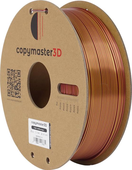 Actual product image Copymaster3D Tri-Silk Filament 1.75 mm, gold/silver/copper (1.75 mm, 1000 g)