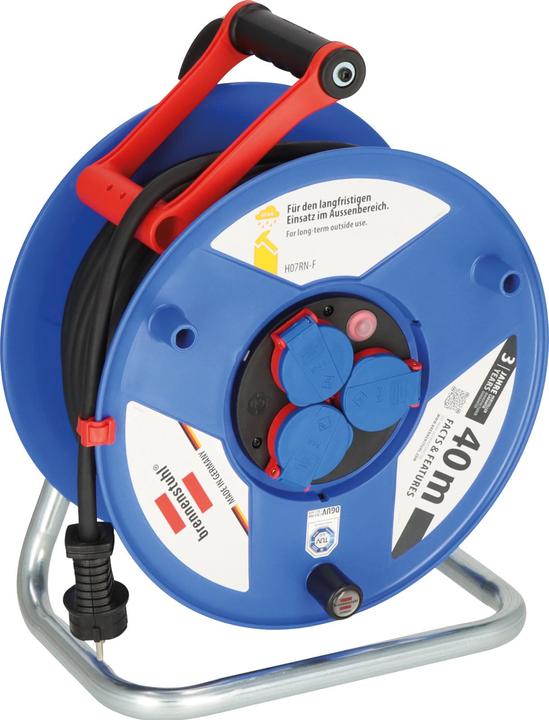 Produktbild Brennenstuhl IP44 Schuko cable reel 40m 2.5mm (40 m, 2.50 mm²)