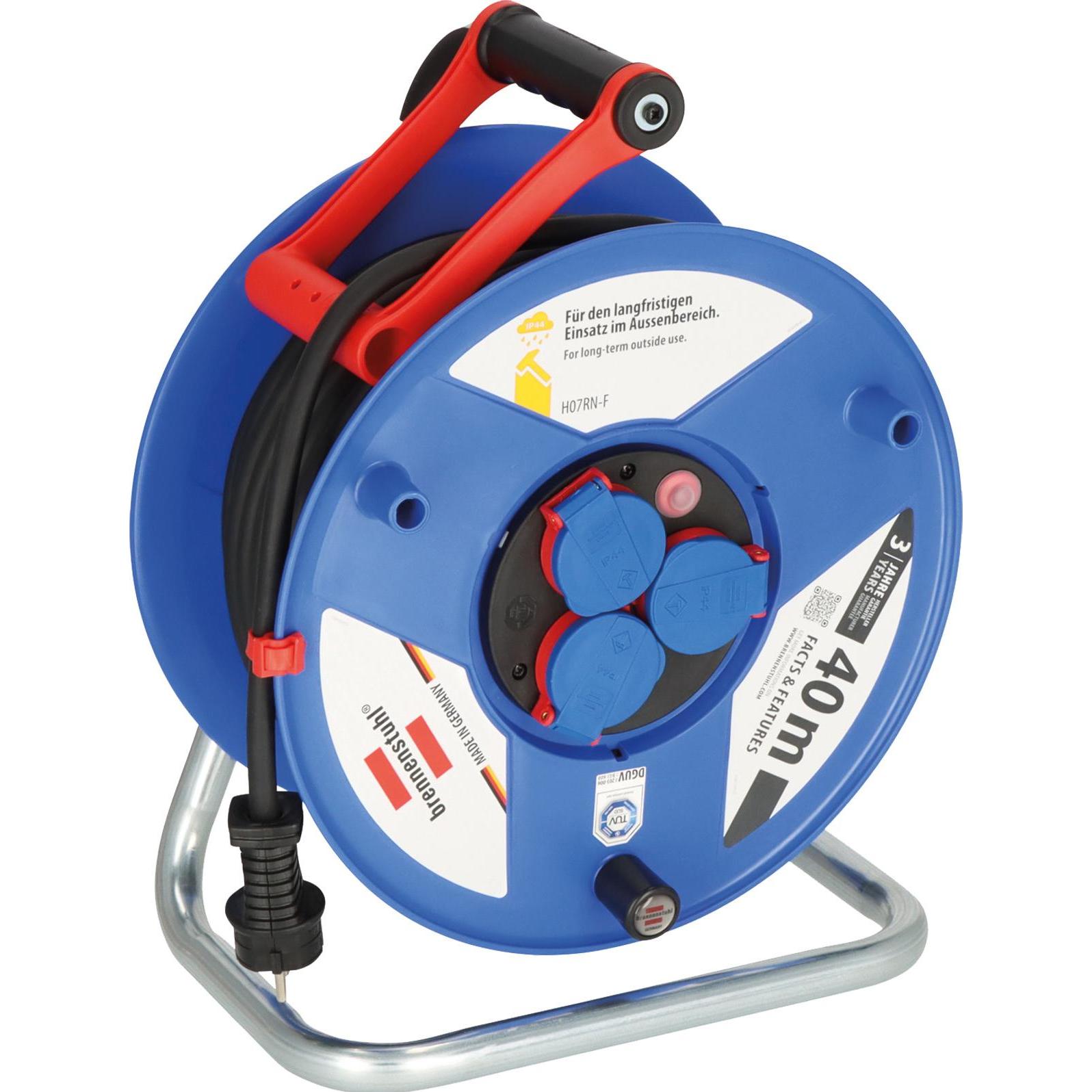 Brennenstuhl, Kabelrolle, IP44 Schuko cable reel 40m 2.5mm (40 m, 2.50 mm²)