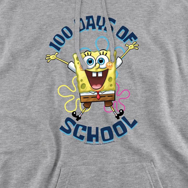 Produktbild Spongebob Squarepants 100 Days Of School Kapuzenpullover meliert (S)