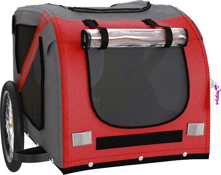 Image du produit VidaXL Remorque vélo chien Noir Tissu Oxford et