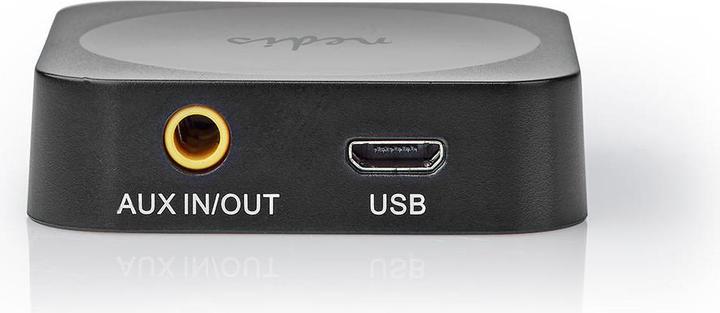 Actual product image Nedis Bluetooth Transmitter Receiver Bluetooth Transmitter Receiver Connection Input: 1x AUX Connect (Transmitter & Receiver)