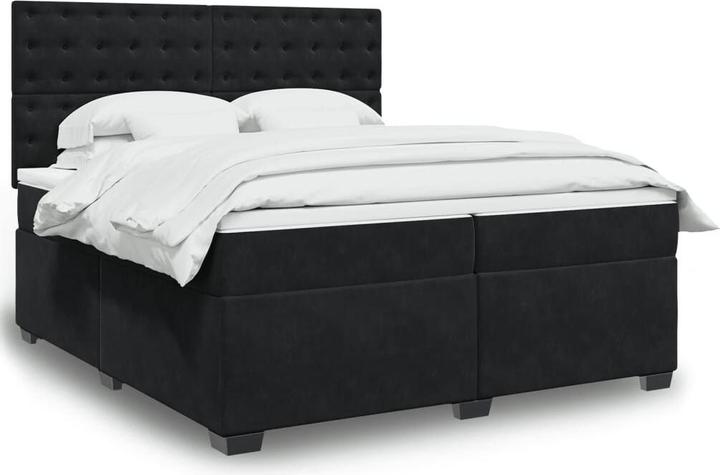VidaXL Bo x lit de saut avec matelas 200 x 200 cm velours (200 x 200 cm, 140 x 190 cm)