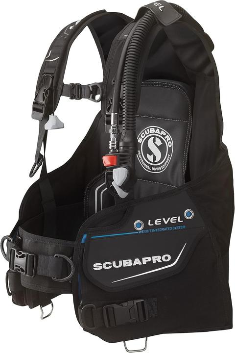 Scubapro Level 2022 XS W/BPI drukregelaar set voor duiken in koud water, uniseks, volwassenen, zwart