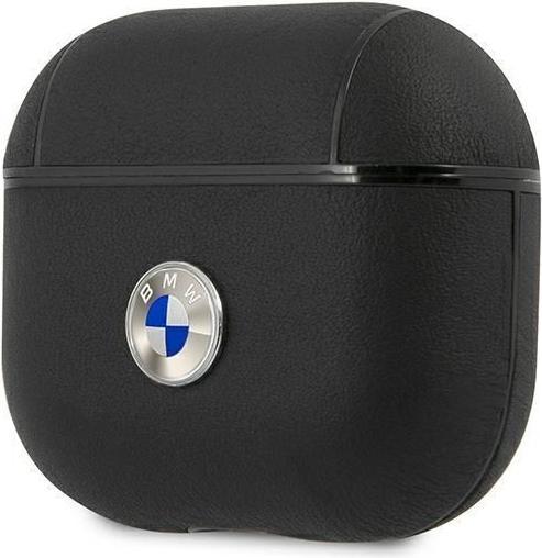 Produktbild BMW BMA3SSLBK AirPods 3 cover czarny/black Geniune Leather Silver Logo (Kopfhörer Tasche)
