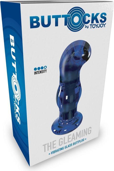 Actual product image ToyJoy Buttocks The Shiny Glass Butt Plug