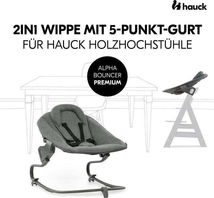 Actual product image Hauck Hochstühle Alpha Plus Cork 4-tlg. Newborn Set - Hochstuhl (Highchair)
