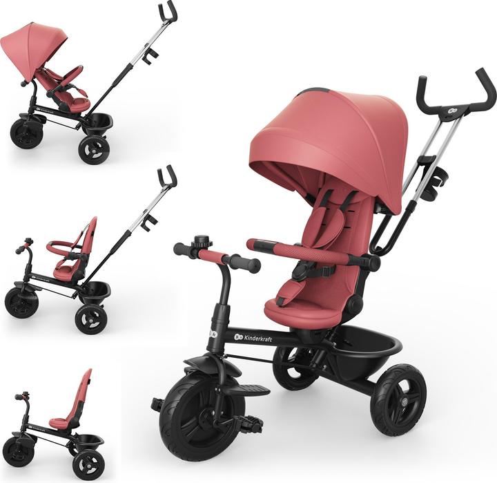 KinderKraft Tricycle ASTON 2 PLUS Pink (10")