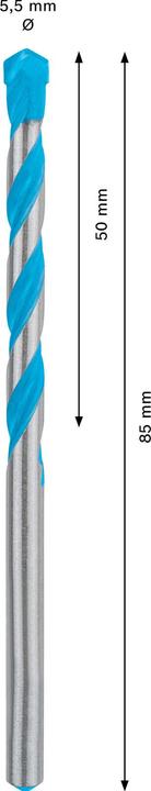 Produktbild Bosch Professional Zubehör EXPERT CYL-9 MultiConstruction Bohrer, 5,5 x 50 x 85 mm (5.50 Millimeter)