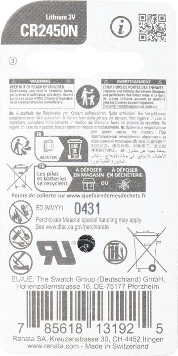 Produktbild Renata Batterie Siemens Monitor Infinity Gamma (Gerätespezifisch)