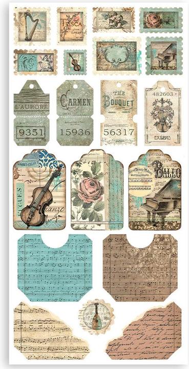 Actual product image Stamperia Paper Cut-Outs "Music" (190 g/m²)