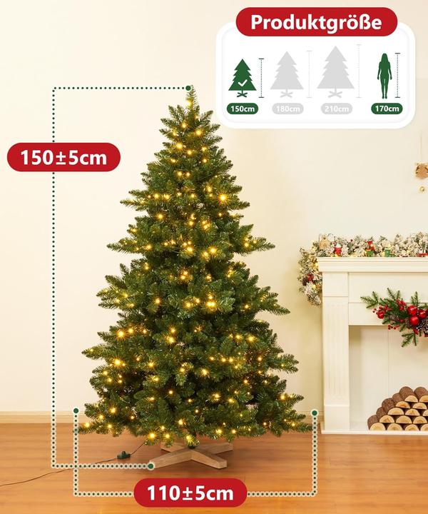 Actual product image Yorbay Künstlicher Weihnachtsbaum mit 240 LEDs (150 cm)