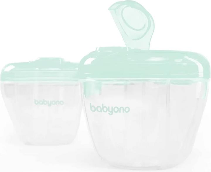 Actual product image Babyono Tin for milk powder 3 compartments