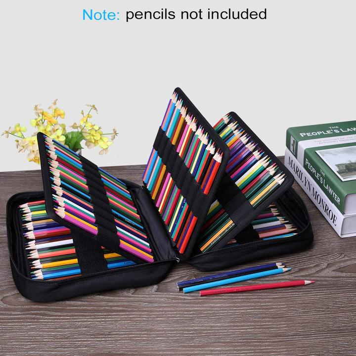 Produktbild Only-Bags.Store Grosses Federmäppchen mit 220 Fächern zur Aufbewahrung von Stiften, wasserdichtes Federmäppchen für