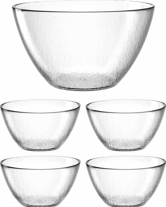 Leonardo Schale Attivo 5 Stück, Transparent (25 cm, 3.50 l, 1x)