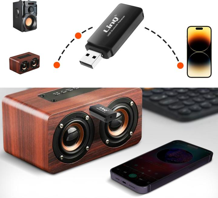 Immagine prodotto LinQ Ricevitore audio USB + uscita jack (Ricevitore)