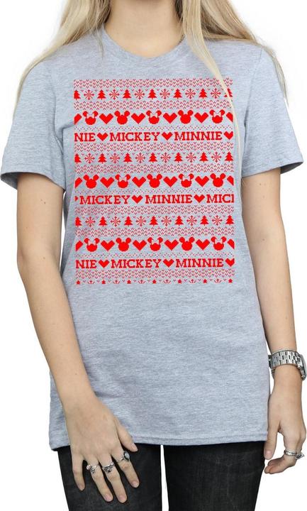 Produktbild Disney Mickey And Minnie Christmas Fair Isle TShirt (XXL)