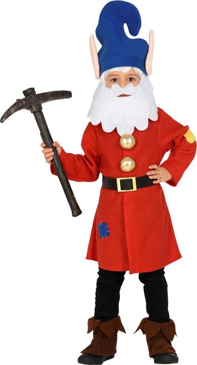Produktbild Widmann Zwerg Kostüm: Oberteil, Gürtel, Mütze Mit Bart (128)