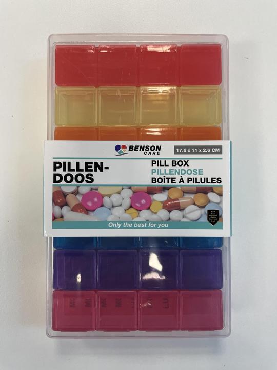 Actual product image Benson Care Pill box 7 days 4 compartments removable