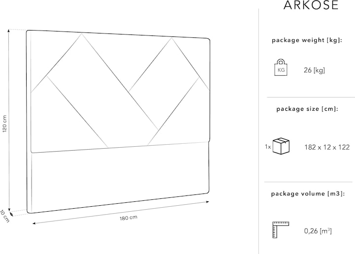 Actual product image Micadoni Arcose (180 x 10 x 120 cm)
