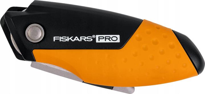 Immagine prodotto Fiskars Coltello pieghevole universale Pro Compact, lunghezza 12 cm, acciaio inox/plastica, nero/arancio (Taglierini)