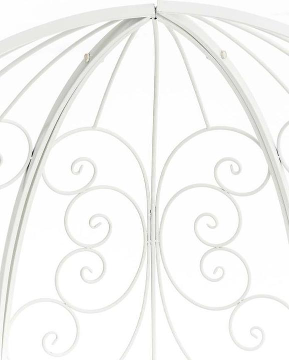 Produktbild Swisshandel24 Halbpavillon Rosie mit Sitzbank, weiss (58 cm, 120 cm)