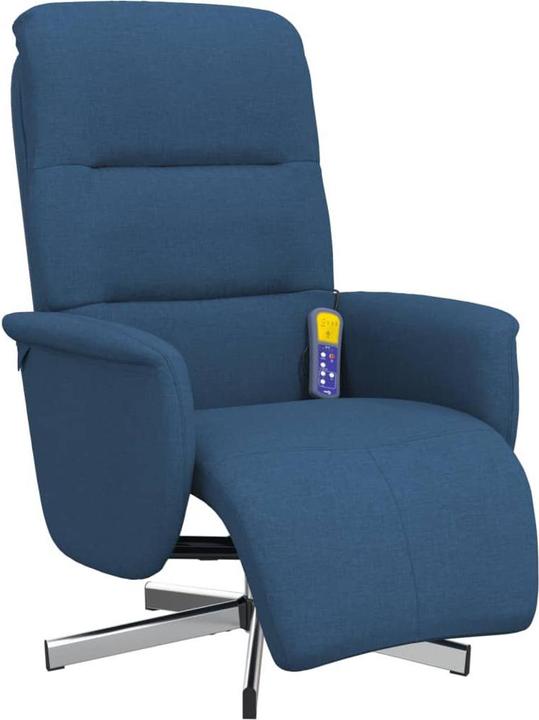 Produktbild VidaXL Massagesessel mit Fussteil Blau Stoff,Farbe: Blau,Material