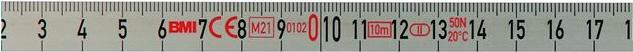 Actual product image BMI Stainless steel tape measure in capsule