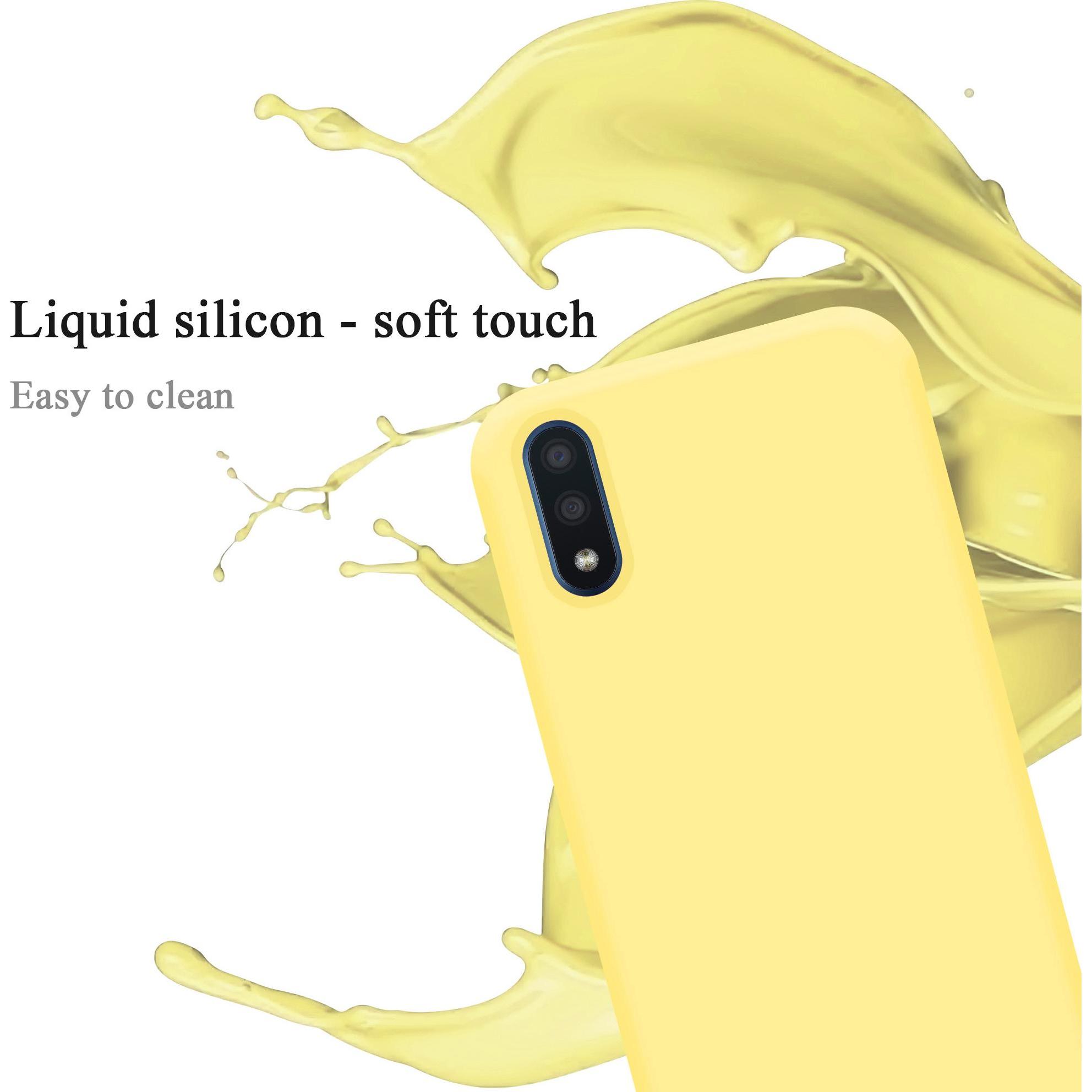 Thumbnail - Cadorabo TPU Liquid Silicone Case Cover (Samsung Galaxy A01), Smartphone Hülle, Gelb