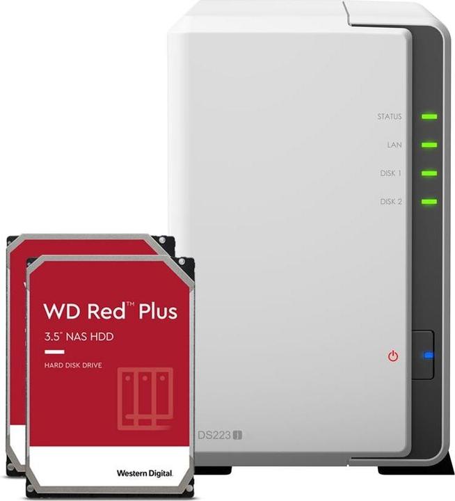 Actual product image Synology DS223j (2 x 2 TB, WD Red Plus)