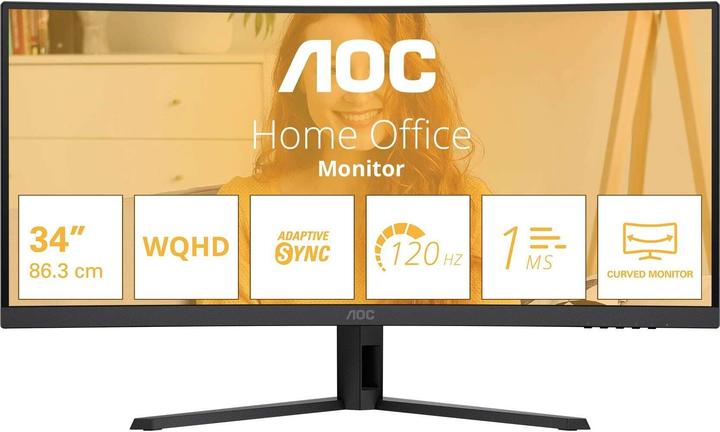 Actual product image AOC CU34B3E (3440 x 1440 pixels, 34")