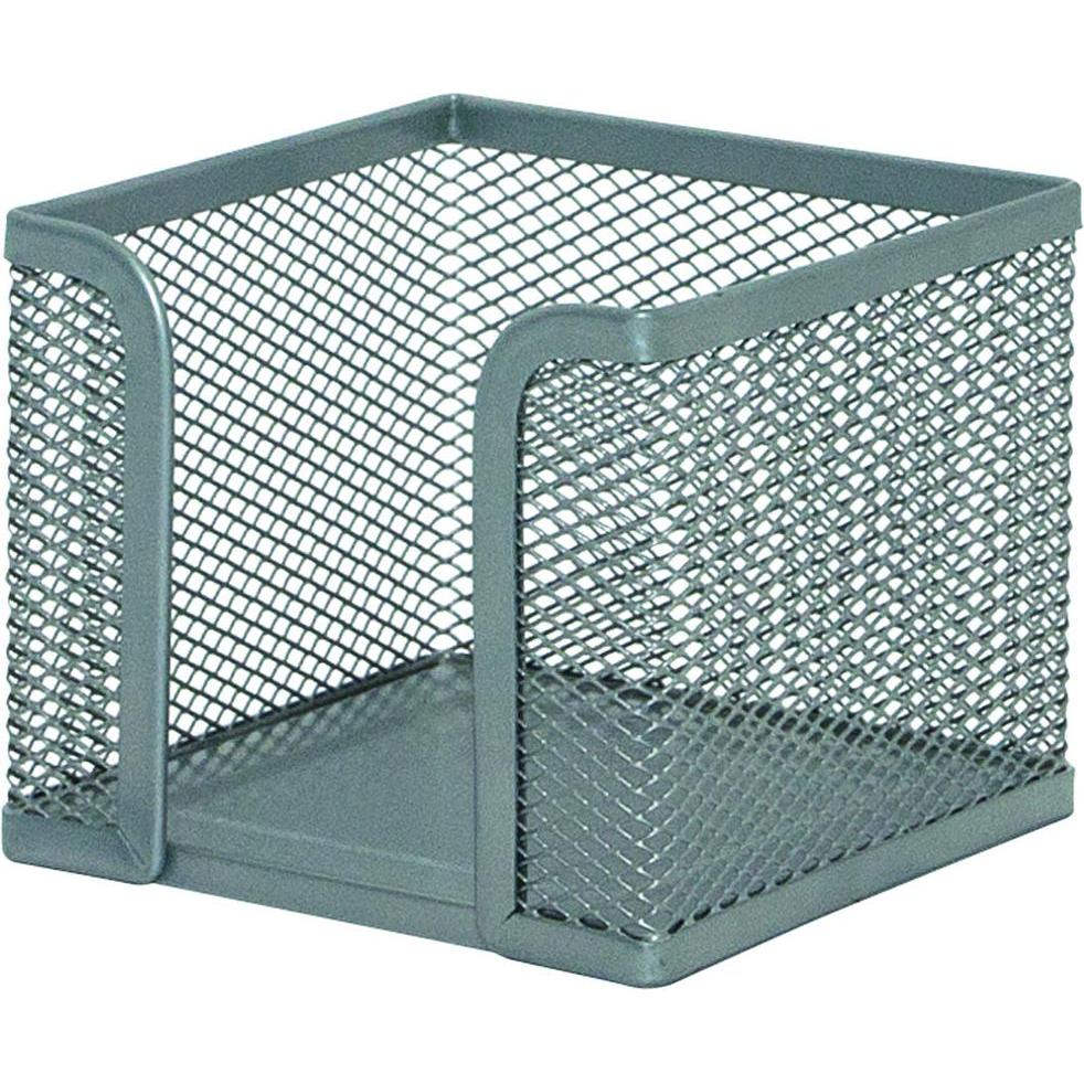 Thumbnail - Q-Connect, Schreibtisch Accessoire, Zettelbox Metall silber