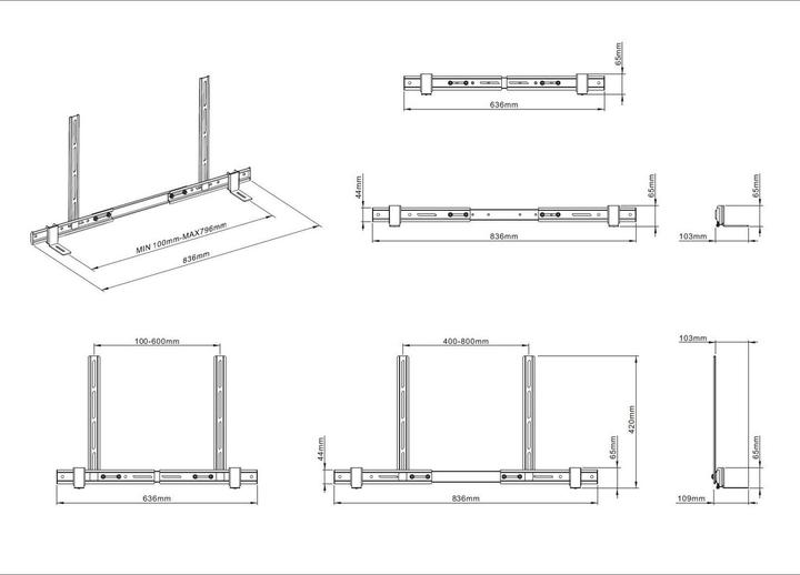 Produktbild Multibrackets Soundbarhalterung (1 Stk., Wandmontage, Nicht beweglich)