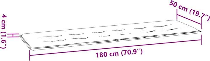 Produktbild vidaXL Gartenbank-Auflage O x ford-Gewebe (180 x 50 x 3 cm)