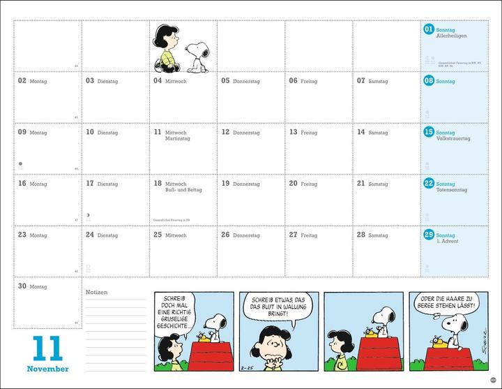 Produktbild Peanuts Monatsplaner 2026 (44 x 34 cm, Harter Einband, Deutsch)