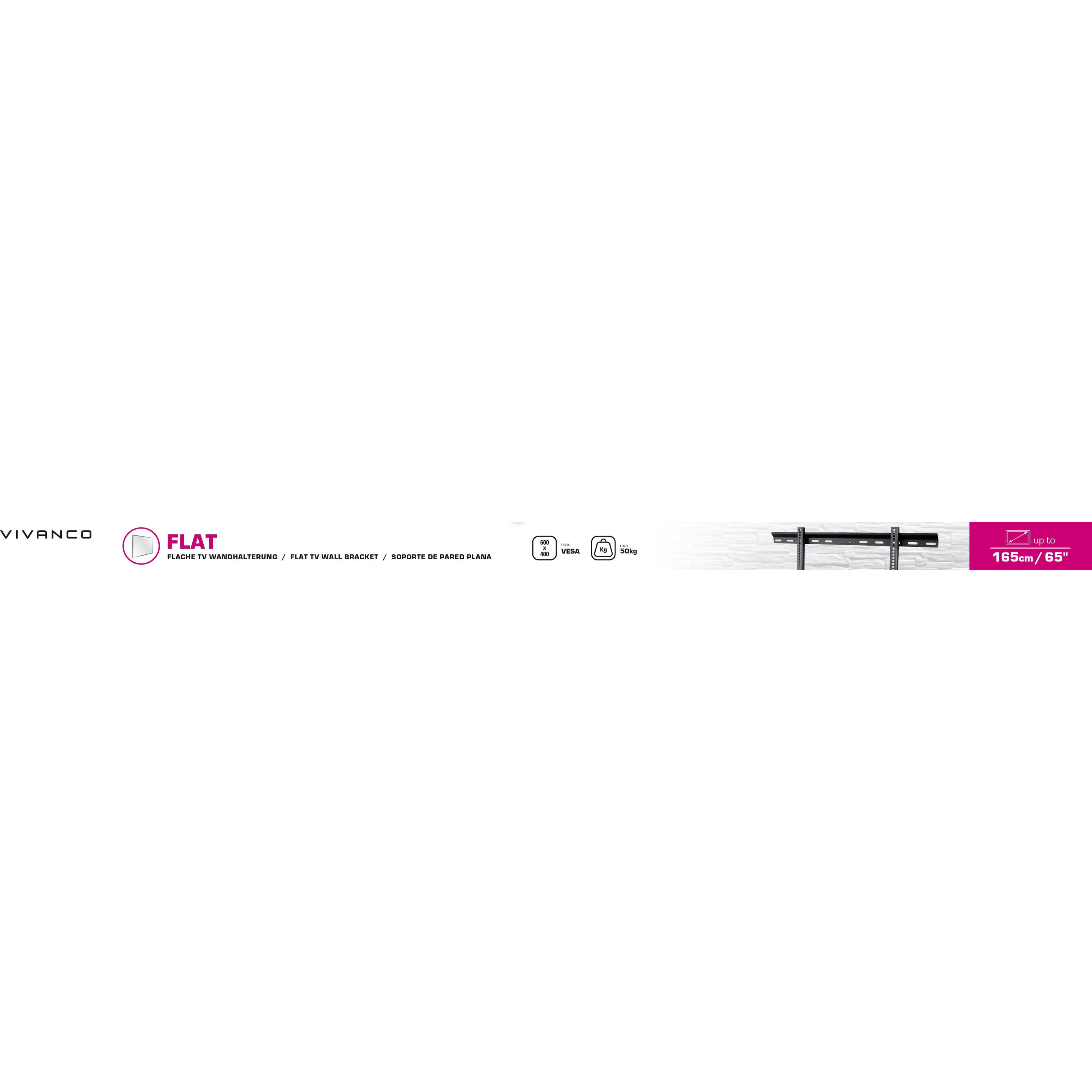 Thumbnail - Vivanco Bfi 6060 (Wand, 65", 50 kg), TV Wandhalterung, Schwarz