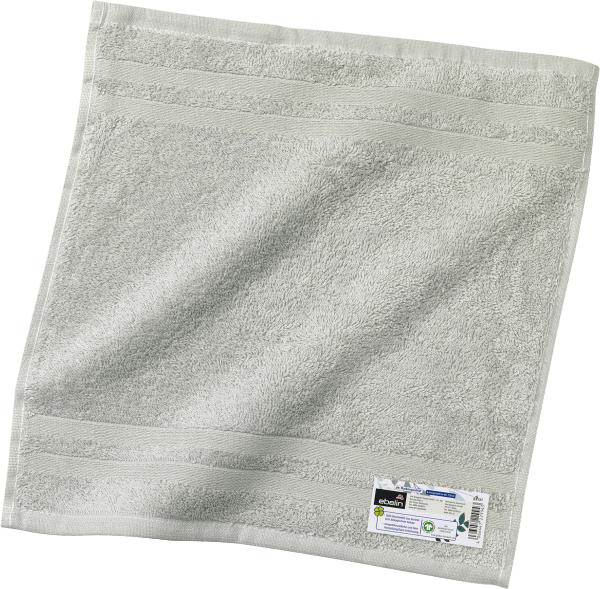 Actual product image dm ebelin Terry towel sage green 100% organic cotton GOTS-certified (30 x 30 cm)