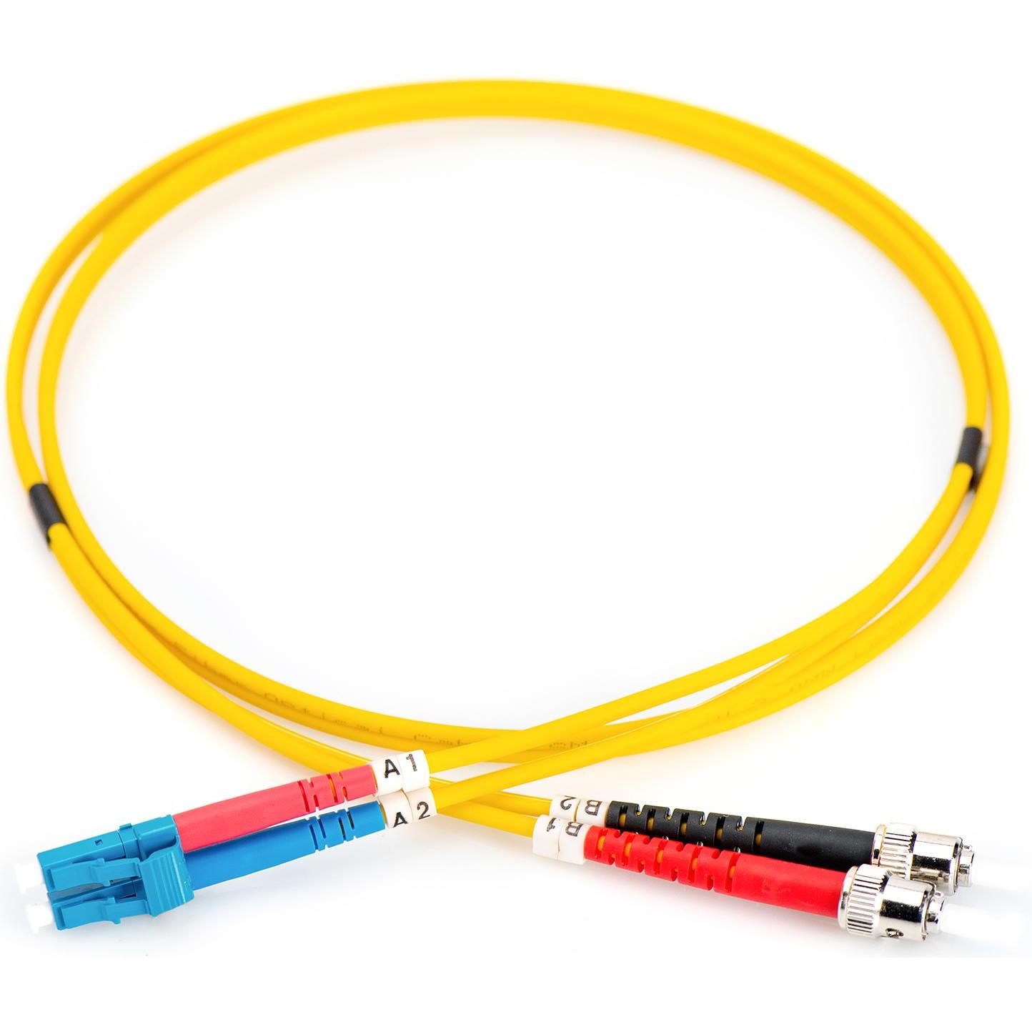Thumbnail - Digitus LWL Patchkabel LC zu ST OS2 Singlemode 09/125 Duplex Länge 1m (1 m), Netzwerkkabel