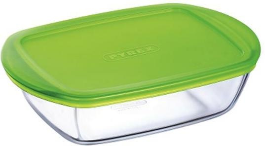 Image du produit Pyrex Bol en verre avec couvercle, rectangulaire, 28 x 20 cm, 2,6 l (2.50 l)