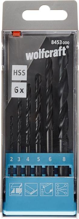 Produktbild wolfcraft 1 Metallbohrer-Set HSS R, 6-tlg. ø2-8mm (2 - 8 Millimeter)